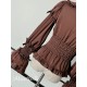Alice Girl Bear Chocolate Long Sleeve Blouse(1st Pre-Order/3 Colours/Full Payment Without Shipping)